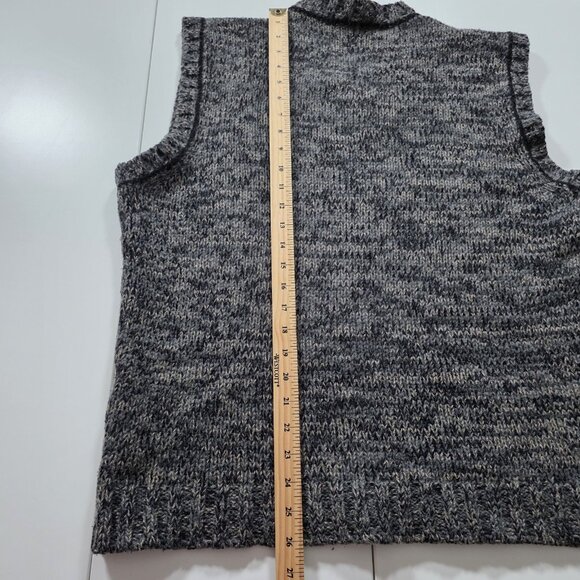 Trussardi Sport Knit Vest Mens M/L Marled V Neck Made In Italy Wool Blend Vtg - Picture 6 of 12